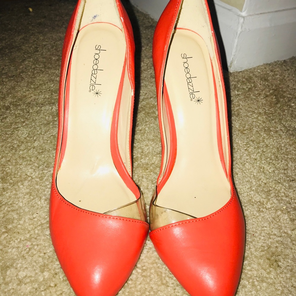 Shoe Dazzle Sexy Orange High Heels
